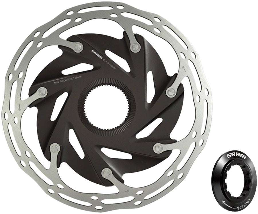 SRAM CenterLine XR Disc Brake Rotor - 160mm Center Lock 1.85mm Includes Internal Tooled Lockring