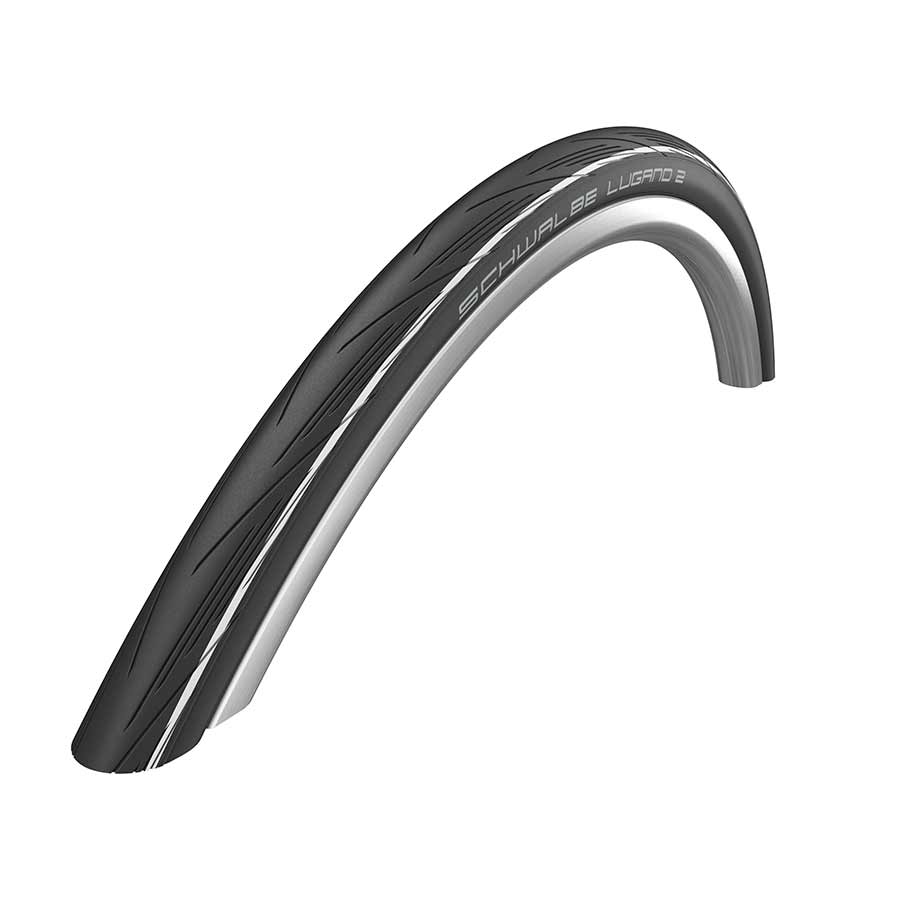 Schwalbe Lugano II Tire 700x25C Wire Clincher Silica K-Guard 50TPI White
