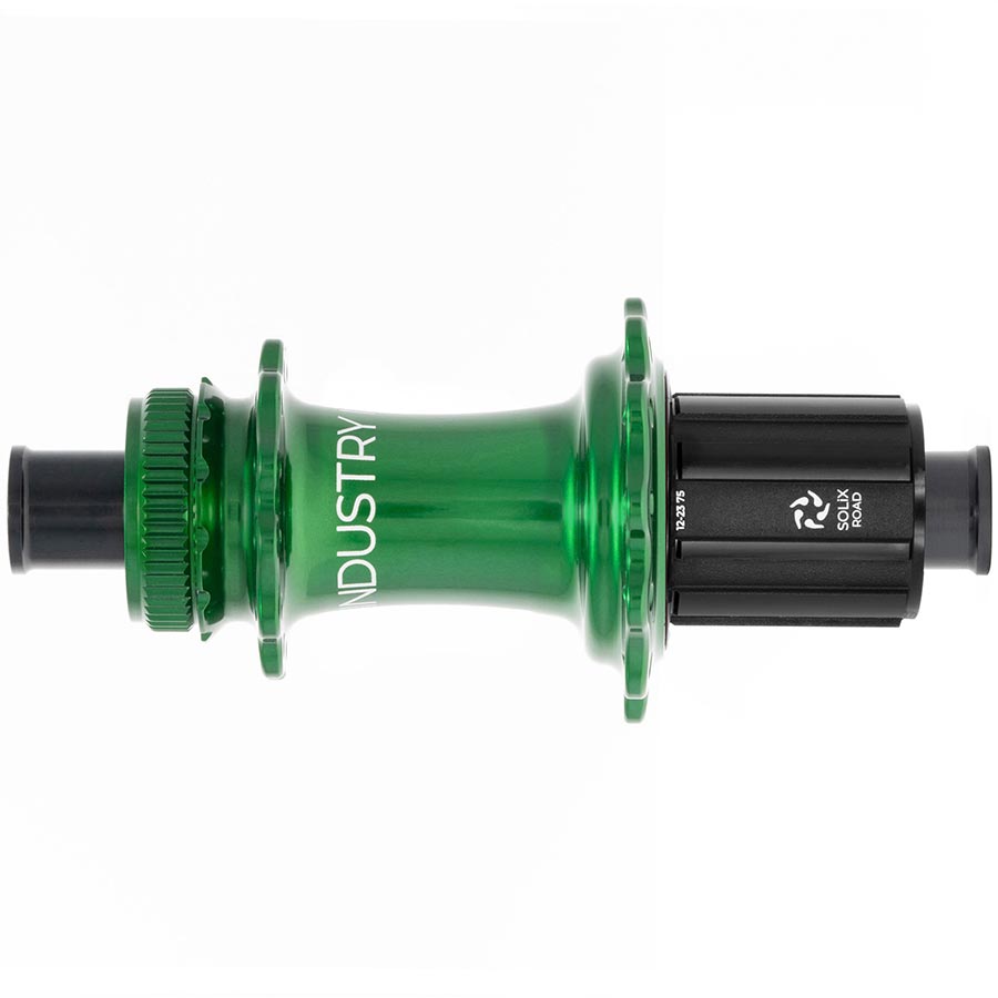 Industry Nine Solix G Classic Rear HG11 Disc Hub Rear 24H 12mm TA 142mm Shimano HG 11 Green