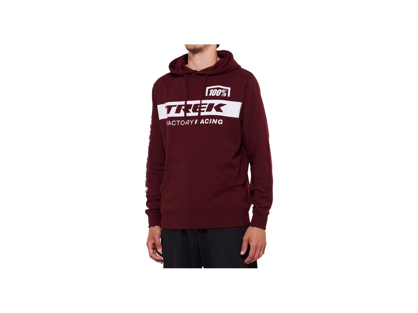 Shirt 100 TFR Hoodie Large Dark Red