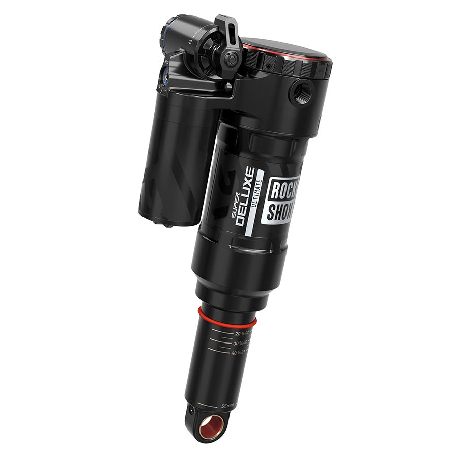 RockShox Super Deluxe Ultimate RC2T Rear shock 205x65 Shaft Eyelet: Trunnion Body Eyelet: Standard Progressive Air 0Neg/1Pos Tokens ProgressiveReb/LCComp 320lb Lockout