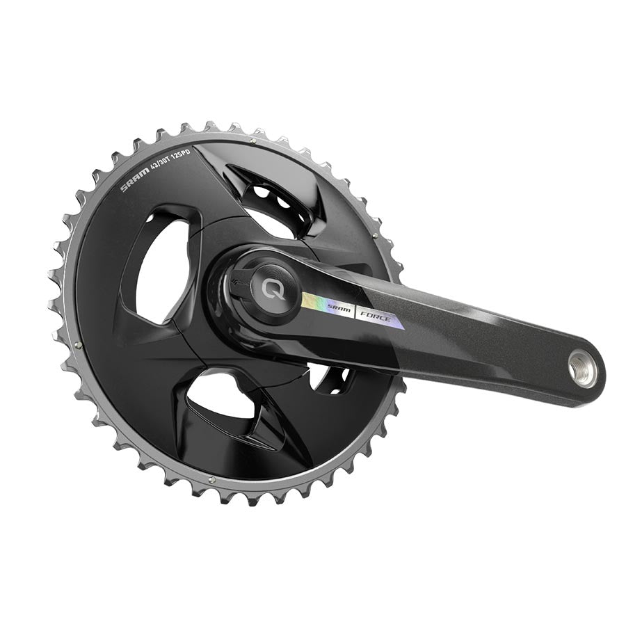 SRAM Force D2 2x Wide Power Meter Crankset Speed: 12 Spindle: 28.99mm BCD: Direct Mount 43/30 DUB 172.5mm Black Road Disc