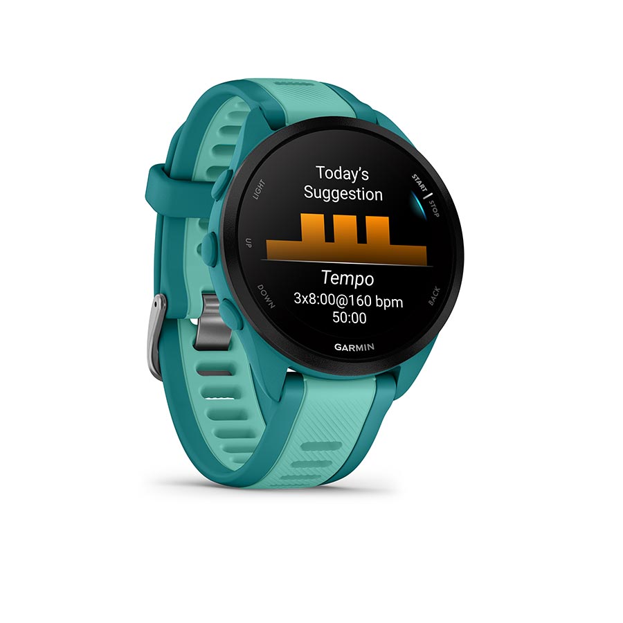 Garmin Forerunner 165 Music Watch Watch Color: Turquoise Wristband: Aqua - Silicone