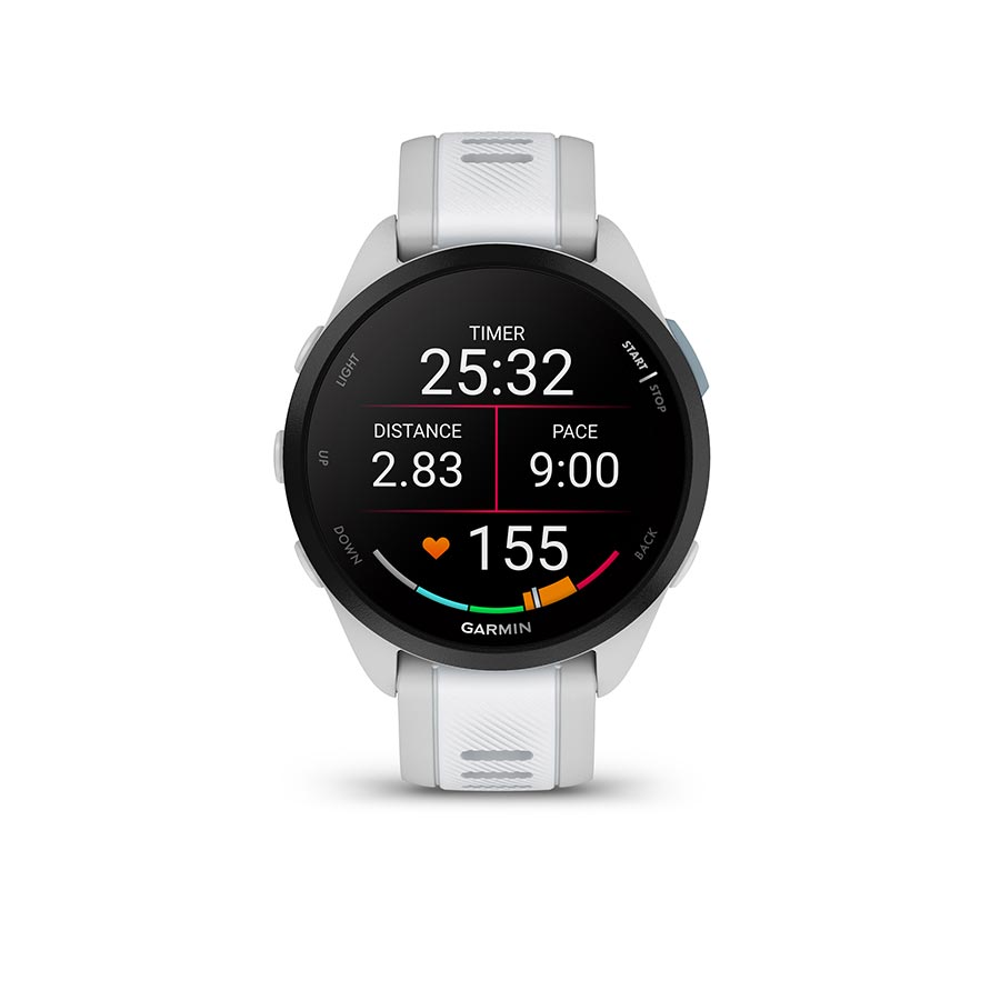 Garmin Forerunner 165 Music Watch Watch Color: Grey Wristband: Whitestone - Silicone