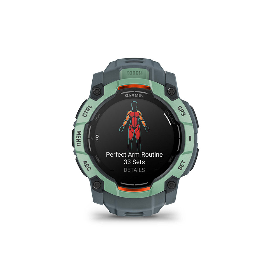 Garmin Instinct 3 50mm AMOLED Watch Watch Color: Neo Tropic Wristband: Twilight - Silicone