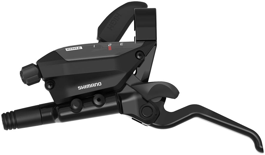 Shimano ST-EF515-L EZ Fire Plus Shift/Brake Lever - Left 3x Shift Optical Gear Display For Hydraulic Disc Brake BLK