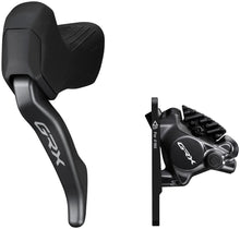 Shimano GRX BL-RX825 Brake Lever BR-RX820 Hydraulic Disc Brake Caliper - Left/Front Flat Mount Caliper BLK