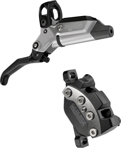 SRAM Maven Ultimate Stealth Disc Brake Lever - Rear Post Mount 4-Piston Aluminum Lever Titanium Hardware BLK/Silver A1