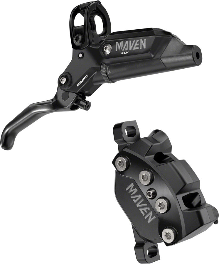 SRAM Maven Silver Disc Brake Lever - Front Post Mount 4-Piston Aluminum Lever SS Hardware BLK A1