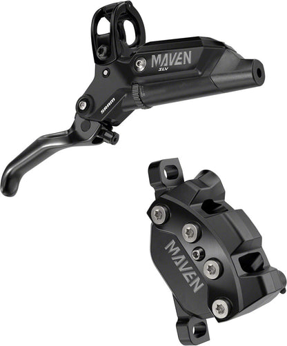 SRAM Maven Silver Disc Brake Lever - Rear Post Mount 4-Piston Aluminum Lever SS Hardware BLK A1