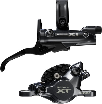 Shimano Deore XT M8200 Disc Brake Lever - Right/Rear Post Mount 2-Piston Caliper SM-BH90-SBM Hose Fin Metal Pads BLK