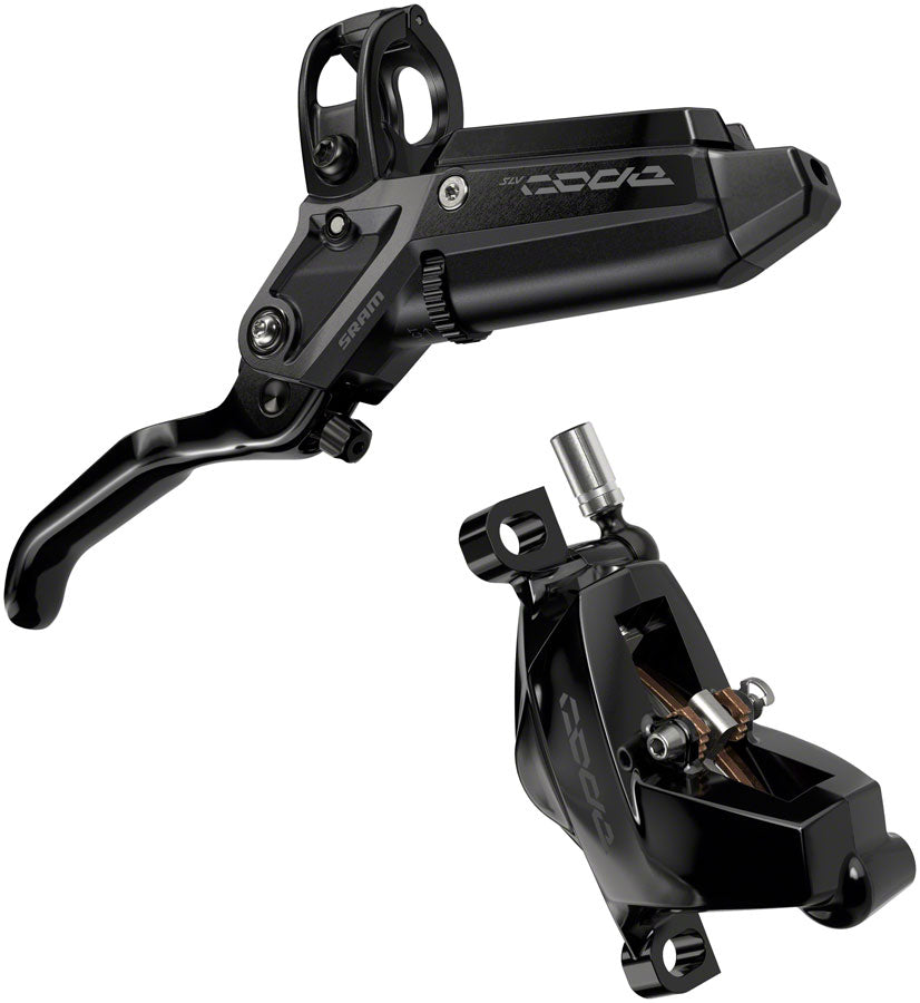 SRAM Code Silver Stealth Disc Brake Lever - Front Post Mount 4-Piston Aluminum Lever SS Hardware BLK C1