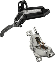 SRAM Code Ultimate Stealth Disc Brake Lever - Front Post Mount 4-Piston Carbon Lever Titanium Hardware BLK/Silver C1