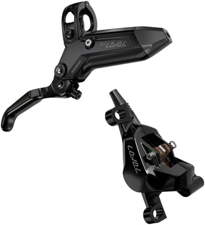 SRAM Level Silver Stealth Disc Brake Lever - Rear Post Mount 2-Piston Aluminum Lever SS Hardware BLK C1