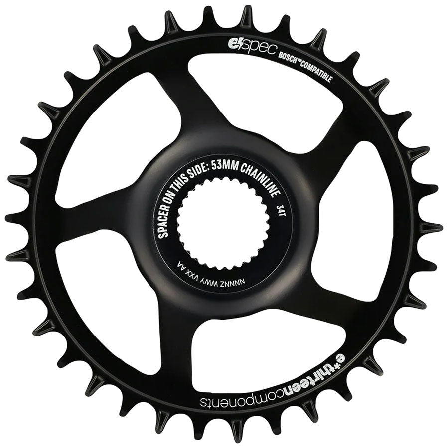 e*thirteen Helix Race e*spec  Chainring 36T Bosch Gen4 Direct Mount 13mm Offset Shimano/SRAM 11/12s Compatible BLK