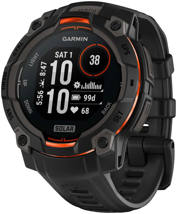 Garmin Instinct 3 GPS Smartwatch - 45mm Solar Black/Black