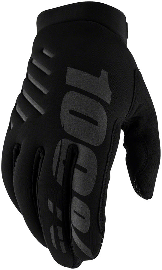 100% Brisker Youth Gloves - Black Small