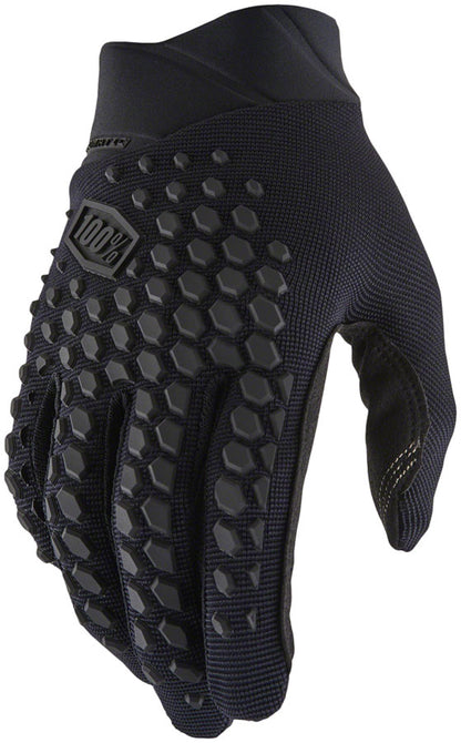 100% Geomatic Gloves - Black/Charcoal Full Finger Men's Small