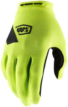 100% Ridecamp Gloves - Flourescent Yellow/Black Full Finger Women's Medium