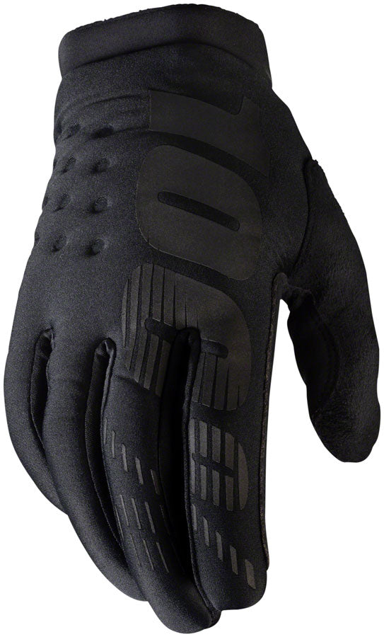 100% Brisker Gloves - Black Men's 2X-Large