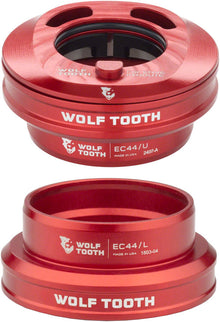 Wolf Tooth Premium Internal Headset - EC44 Upper / EC44 Lower For Enve In-Route System Only Red