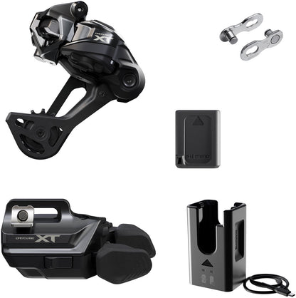 Shimano Deore XT M8250 Di2 Wireless Upgrade Kit - M8250-SGS Rear Derailleur M8250-IR I-SPEC EV Shifter Battery Charger Quick Link
