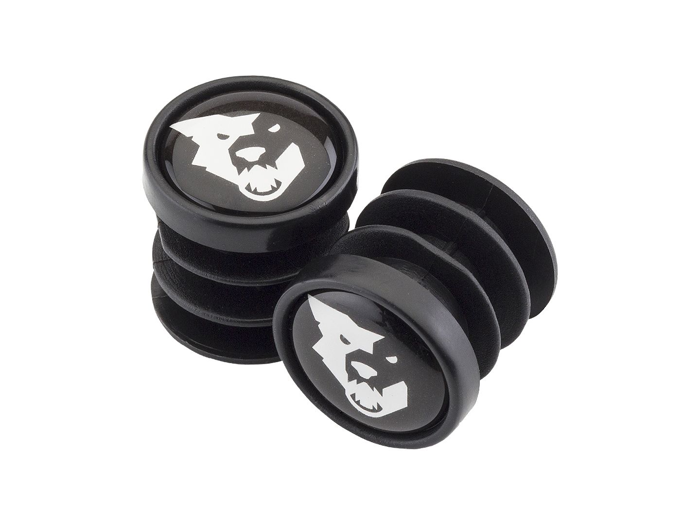 Bar End Plug Wolf Tooth Logo Black 2 Pack
