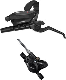 Shimano ST-EF515-L EZ Fire Plus Shift/Brake Lever BR-MT200 Disc Brake Caliper - Left/Front 3x Shift Post Mount 2-Piston  BLK