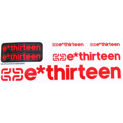 E*thirteen Race Handlebar Decal Set All'Round Red  