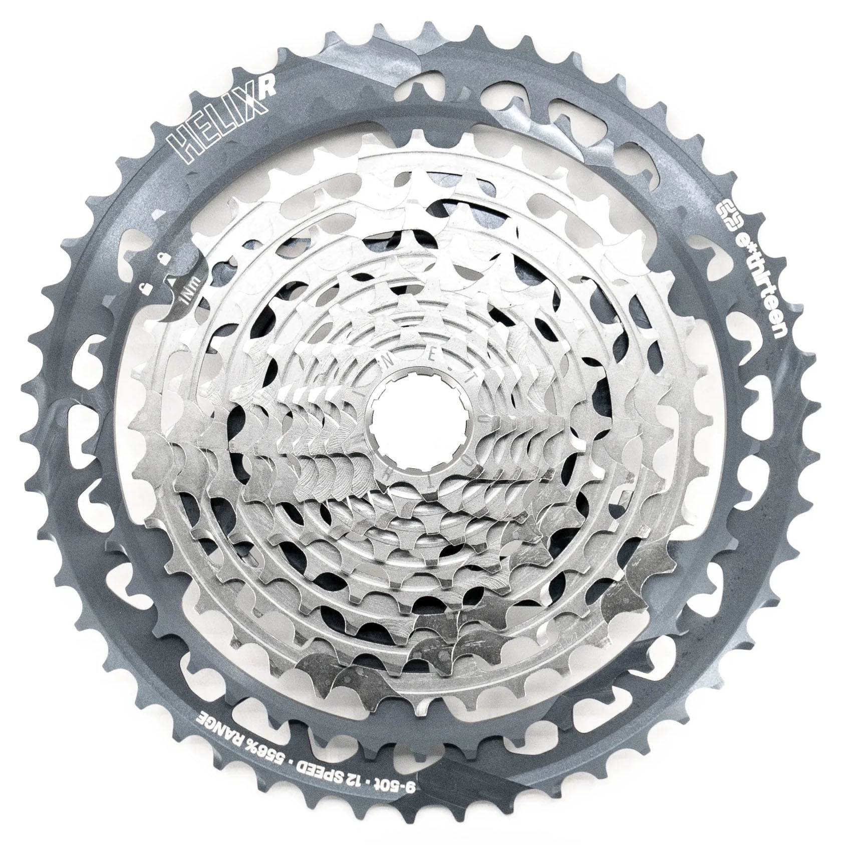 E*thirteen Helix Race 12sp Cassette 9-50t - Nickel Gray  